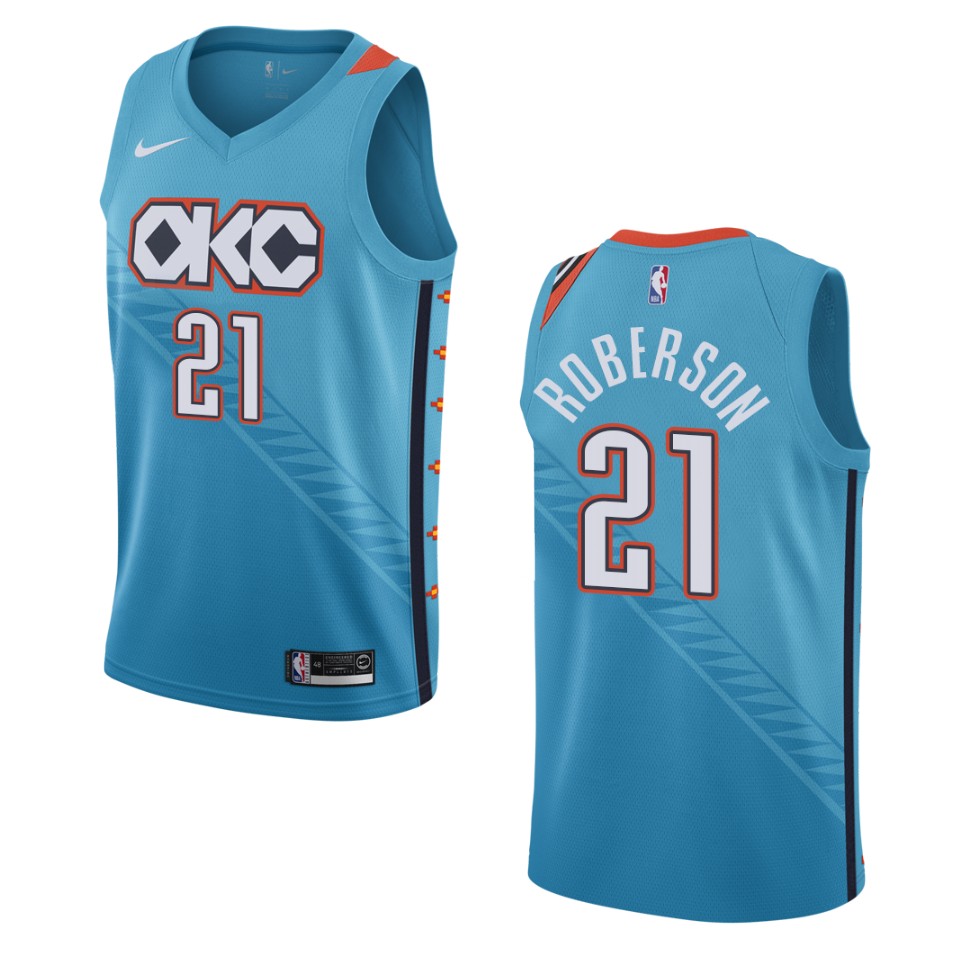 2019-20 Men's Oklahoma City Thunder #21 Andre Roberson City Swingman Jersey - Turquoise