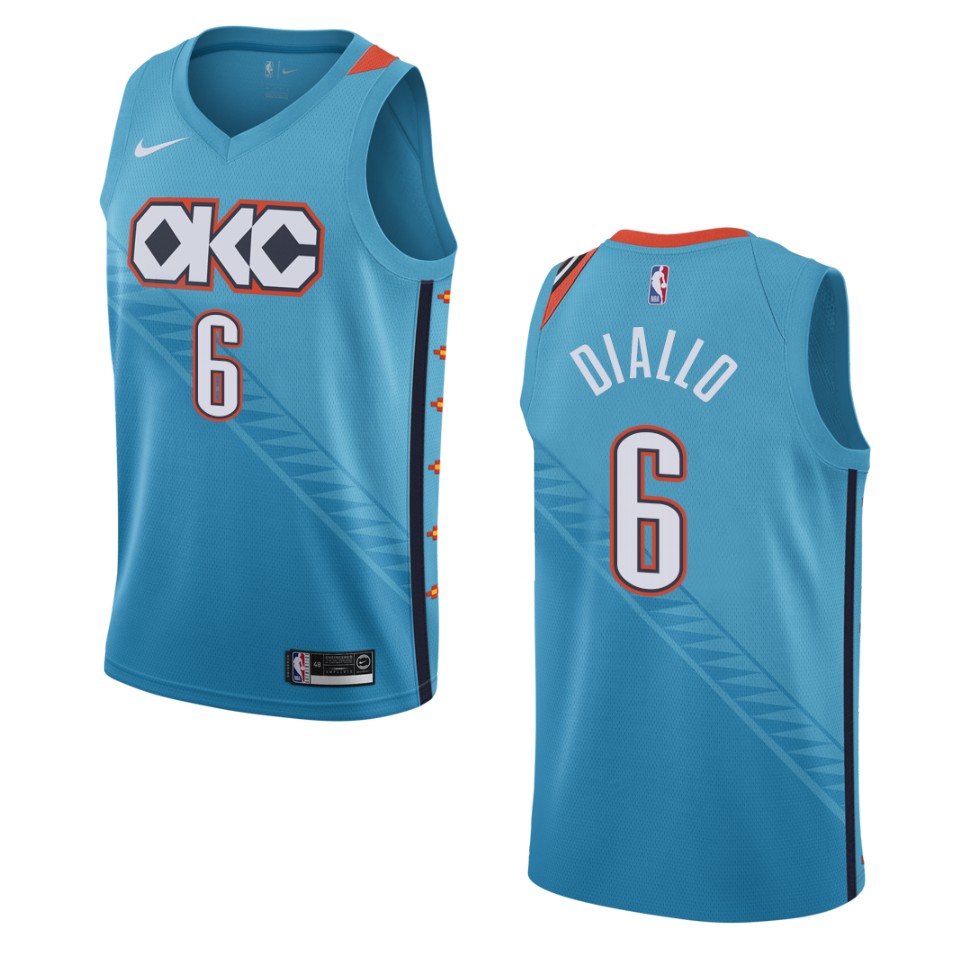2019-20 Men's Oklahoma City Thunder #6 Hamidou Diallo City Swingman Jersey - Turquoise