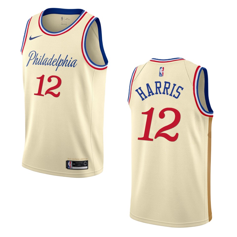 2019-20 Men's Philadelphia 76ers #12 Tobias Harris City Swingman Jersey - Cream