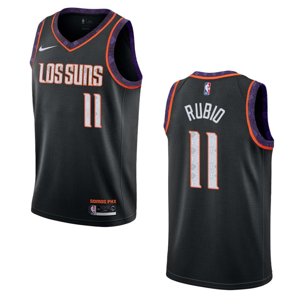 2019-20 Men's Phoenix Suns #11 Ricky Rubio City Swingman Jersey - Black