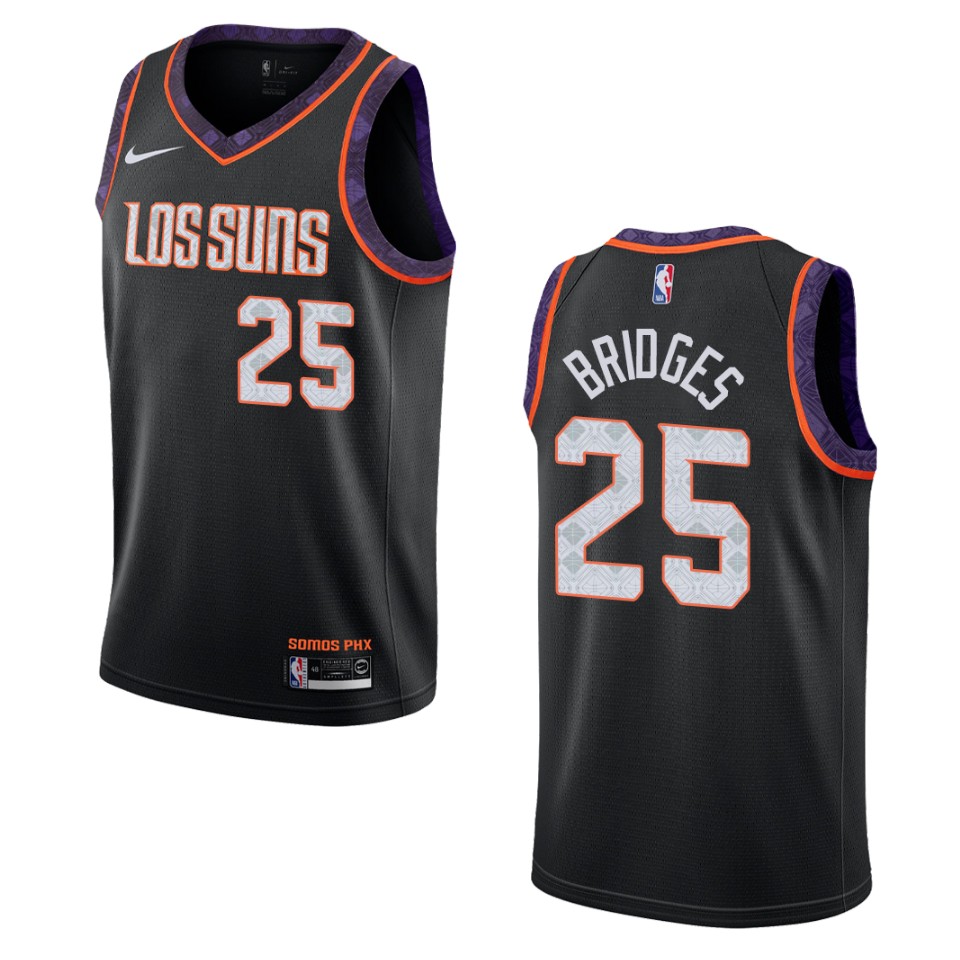 2019-20 Men's Phoenix Suns #25 Mikal Bridges City Swingman Jersey - Black