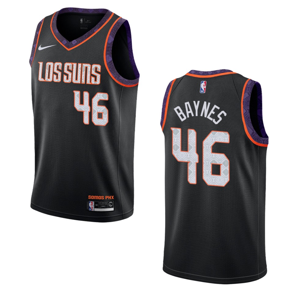 2019-20 Men's Phoenix Suns #46 Aron Baynes City Swingman Jersey - Black
