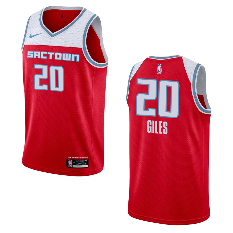 2019-20 Men's Sacramento Kings #20 Harry Giles City Swingman Jersey - Red
