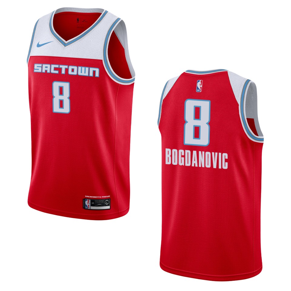 2019-20 Men's Sacramento Kings #8 Bogdan Bogdanovic City Swingman Jersey - Red