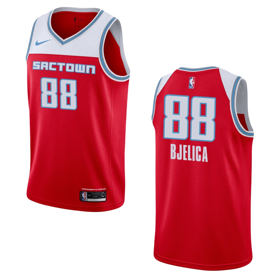 2019-20 Men's Sacramento Kings #88 Nemanja Bjelica City Swingman Jersey - Red