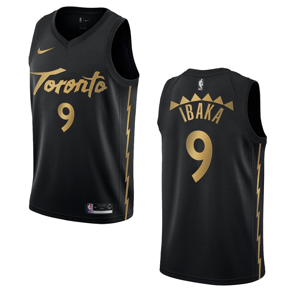 2019-20 Men's Toronto Raptors #9 Serge Ibaka City Edition Swingman Jersey - Black