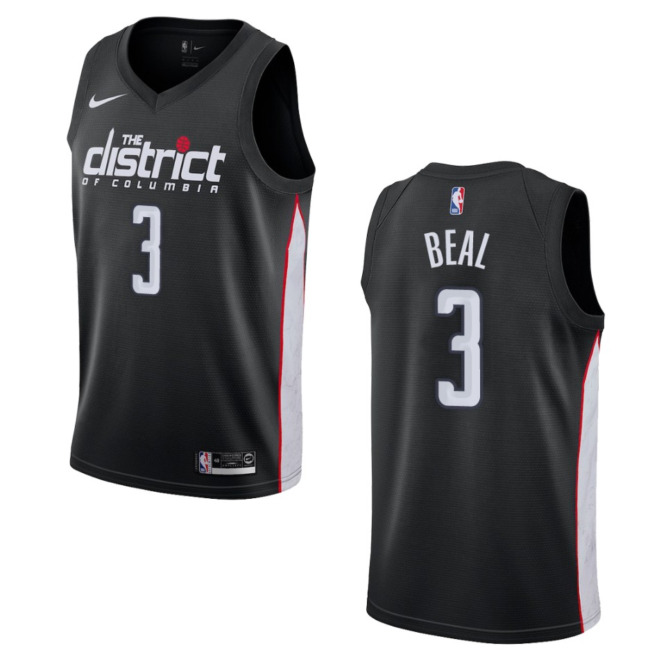 2019-20 Men's Washington Wizards #3 Bradley Beal City Swingman Jersey - Black