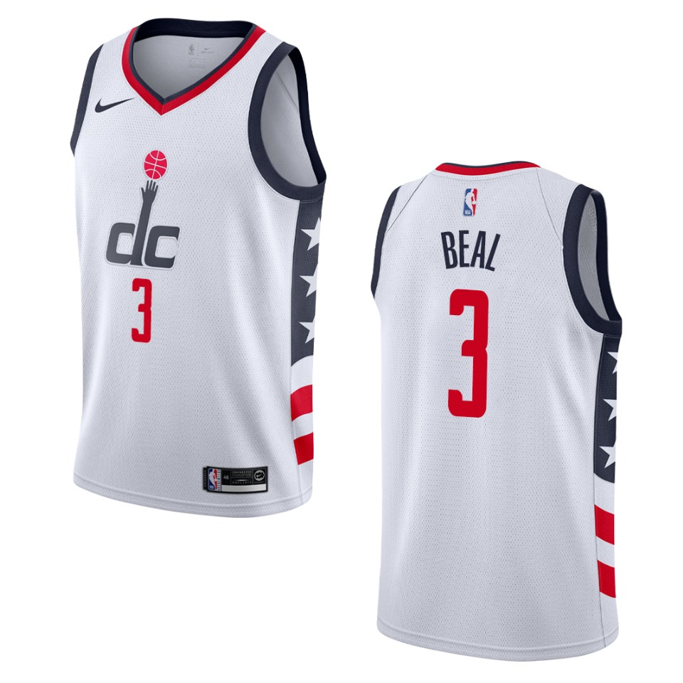2019-20 Men's Washington Wizards #3 Bradley Beal City Swingman Jersey - White