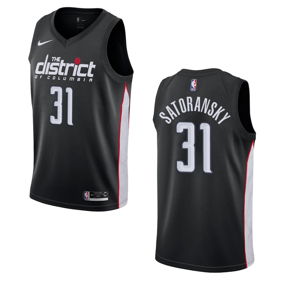 2019-20 Men's Washington Wizards #31 Tomas Satoransky City Swingman Jersey - Black