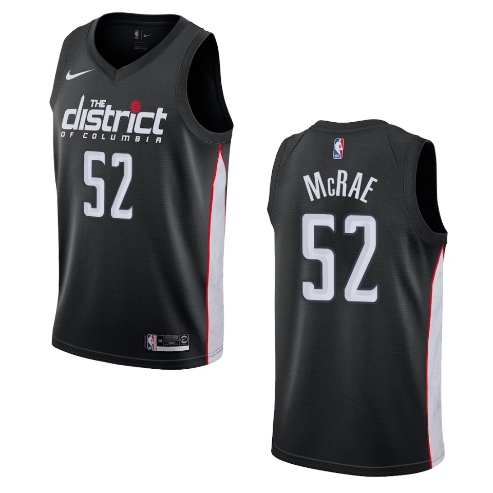 2019-20 Men's Washington Wizards #52 Jordan Mcrae City Swingman Jersey - Black