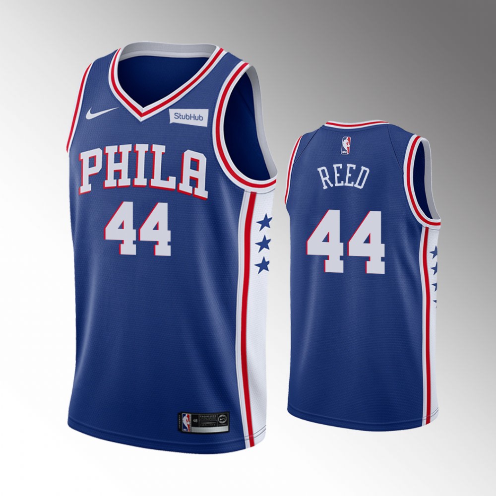 2020-21 76ers Paul Reed Icon Edition Blue Reed Jersey