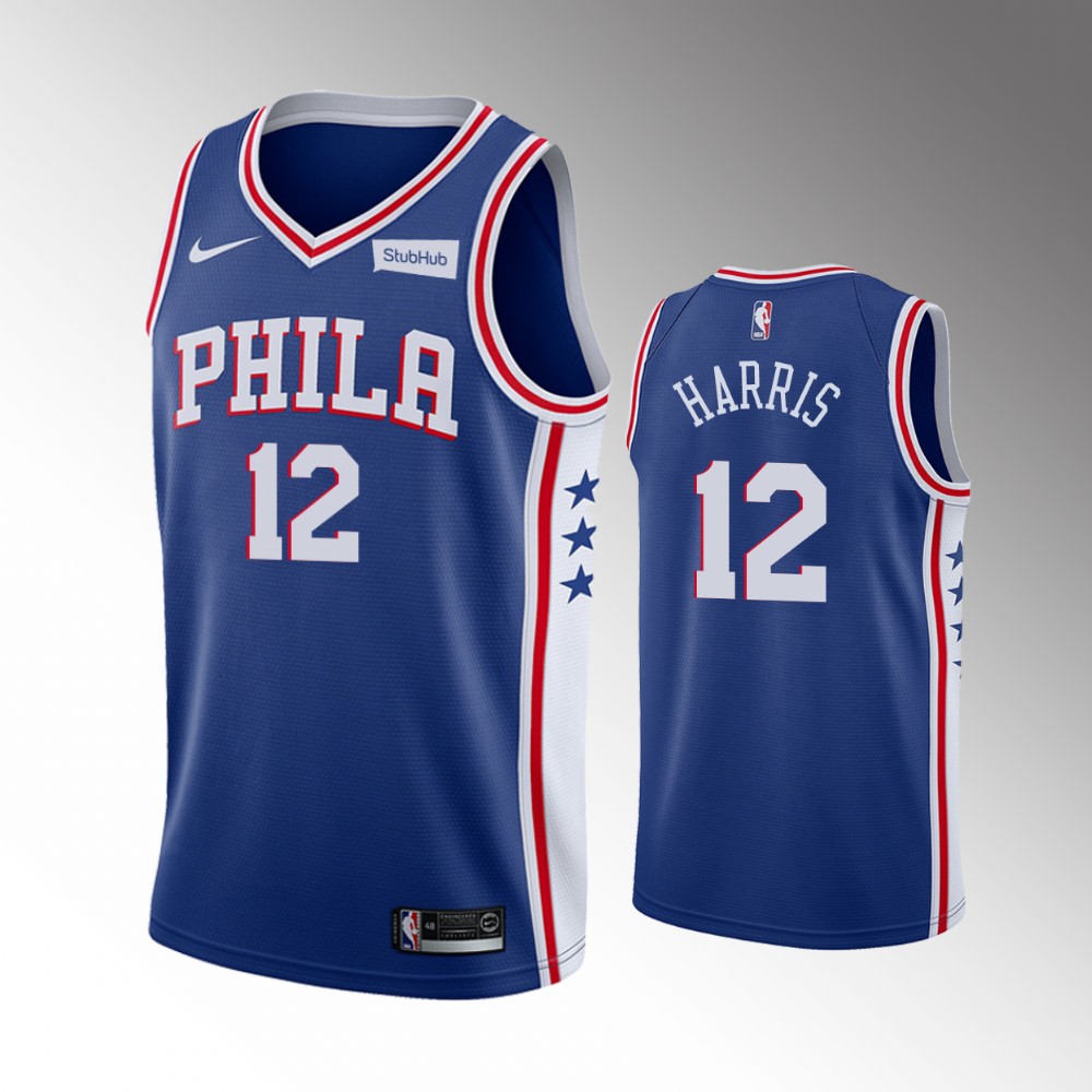 2020-21 76ers Tobias Harris Icon Edition Blue Harris Jersey