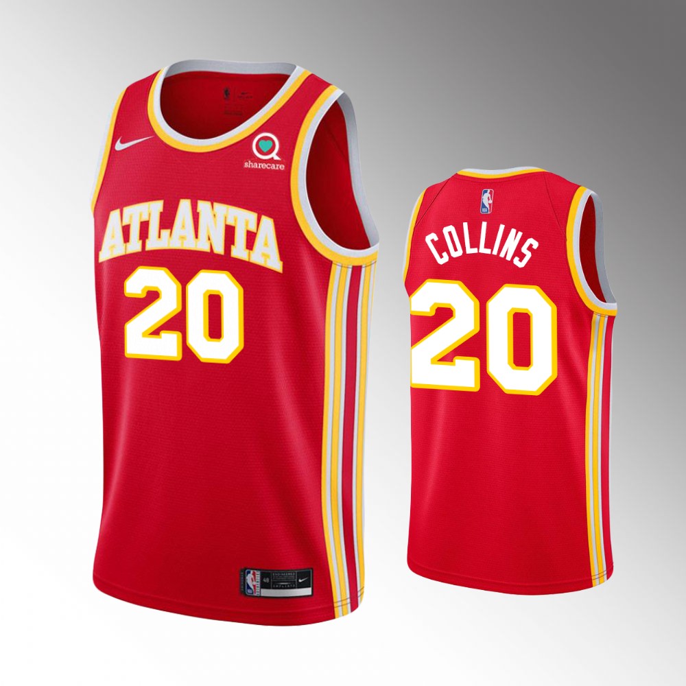 2020-21 John Collins Icon Edition Red Collins Atlanta Jersey