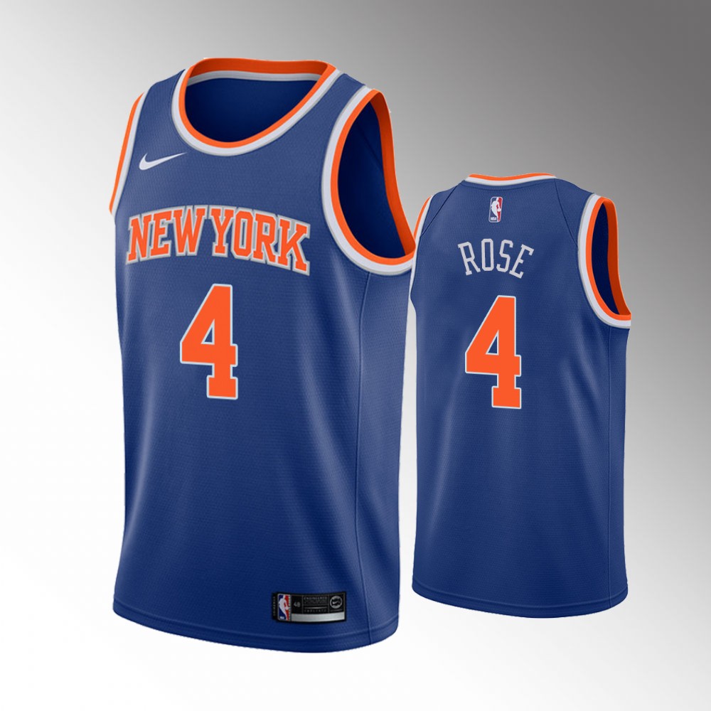 2020-21 Knicks Derrick Rose Icon Edition Blue Jersey