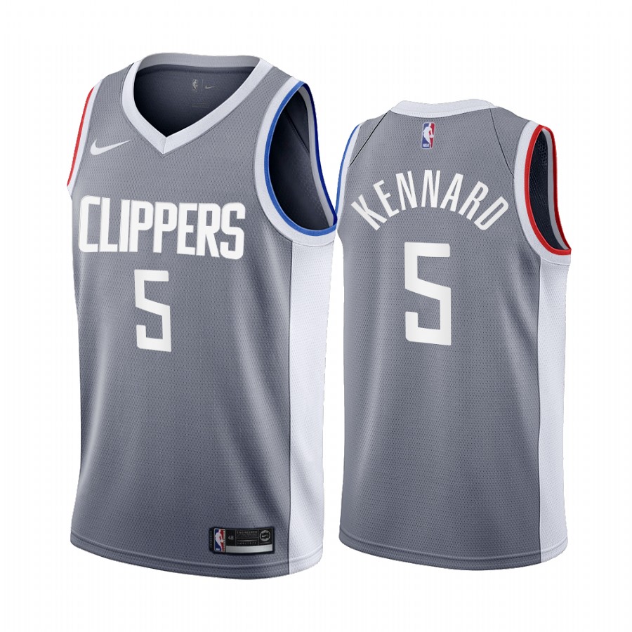 2020-21 La Clippers Luke Kennard Earned Edition Gray #5 Jersey