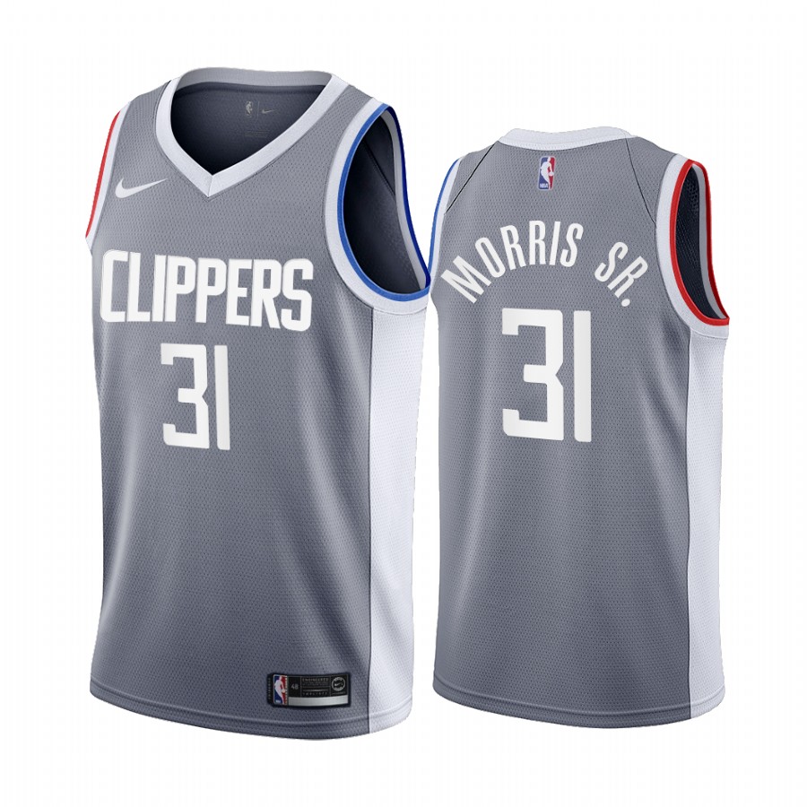 2020-21 La Clippers Marcus Morris Sr. Earned Edition Gray #31 Jersey