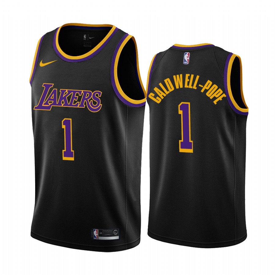 2020-21 Los Angeles Lakers Kentavious Caldwell-pope Earned Edition Black #1 Jersey