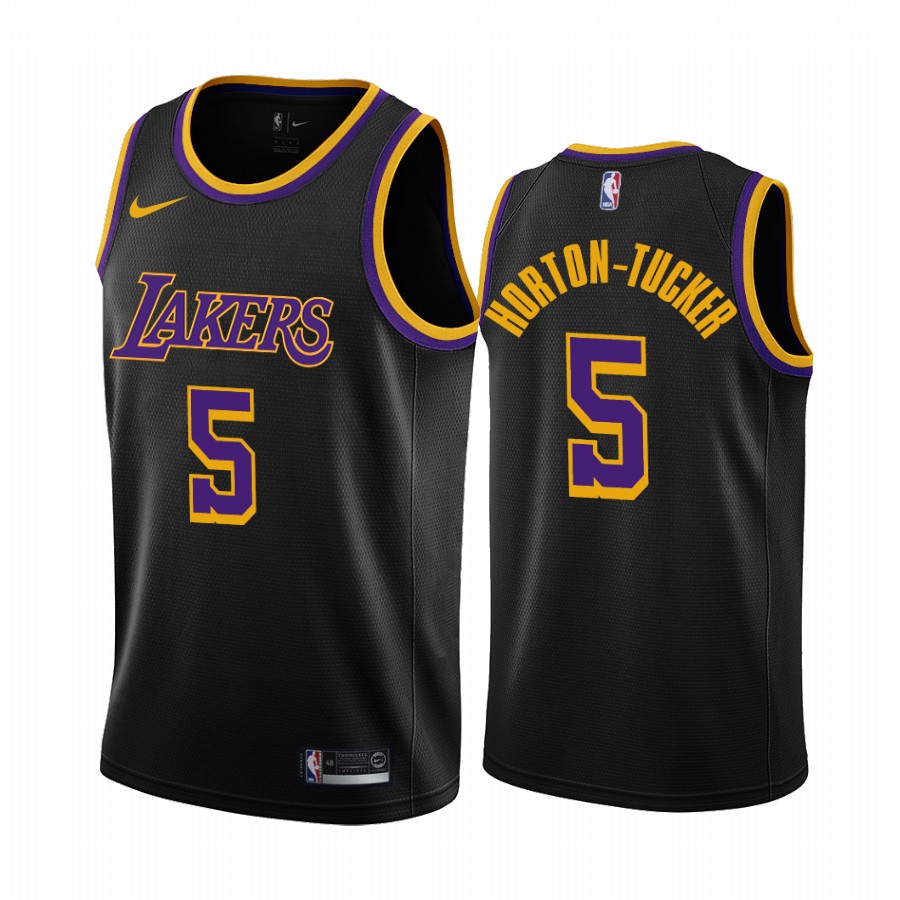 2020-21 Los Angeles Lakers Talen Horton-tucker Earned Edition Black #5 Jersey