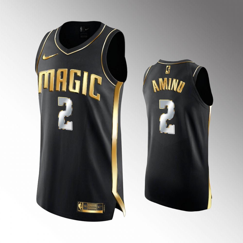 2020-21 Magic Al-farouq Aminu Golden Edition Black Limited Jersey