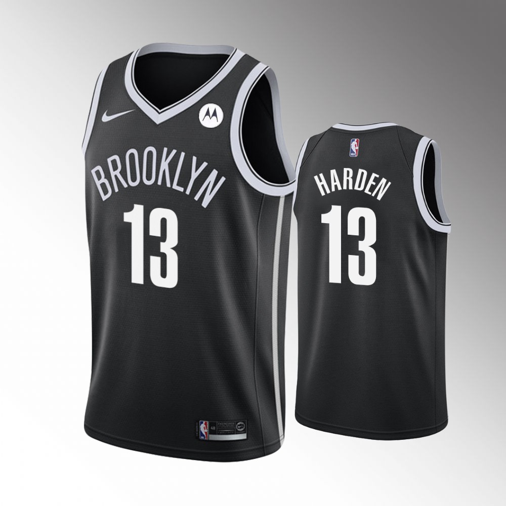 2020-21 Nets James Harden Icon Edition Black Harden Brooklyn Jersey