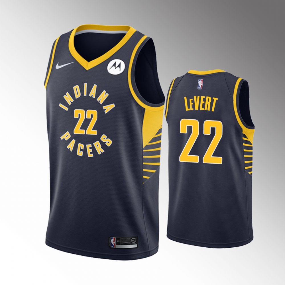 2020-21 Pacers Caris Levert Icon Edition Navy Levert Indiana Pacers Jersey