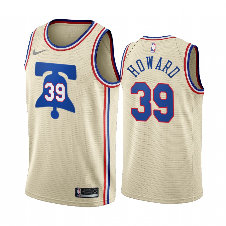2020-21 Philadelphia 76ers Dwight Howard Earned Edition Cream #39 Jersey