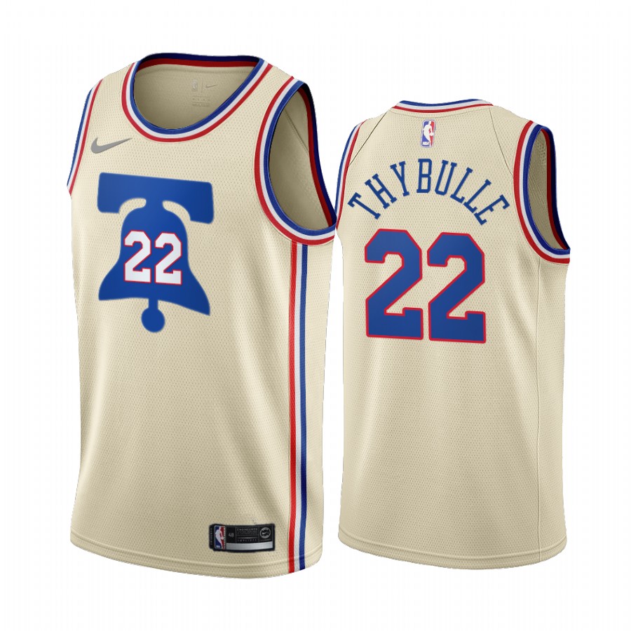 2020-21 Philadelphia 76ers Matisse Thybulle Earned Edition Cream #22 Jersey