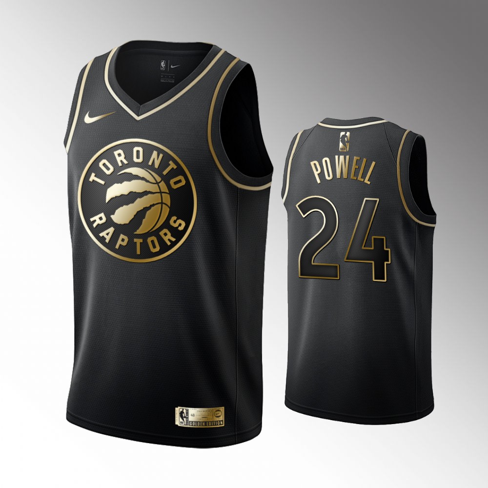 2020-21 Raptors Norman Powell Golden Edition Black Jersey