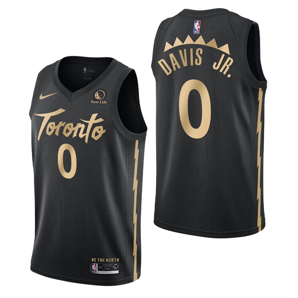 2020 Season Raptors #0 Terence Davis Jr. Sun Life Patch Black Jersey - City Edition