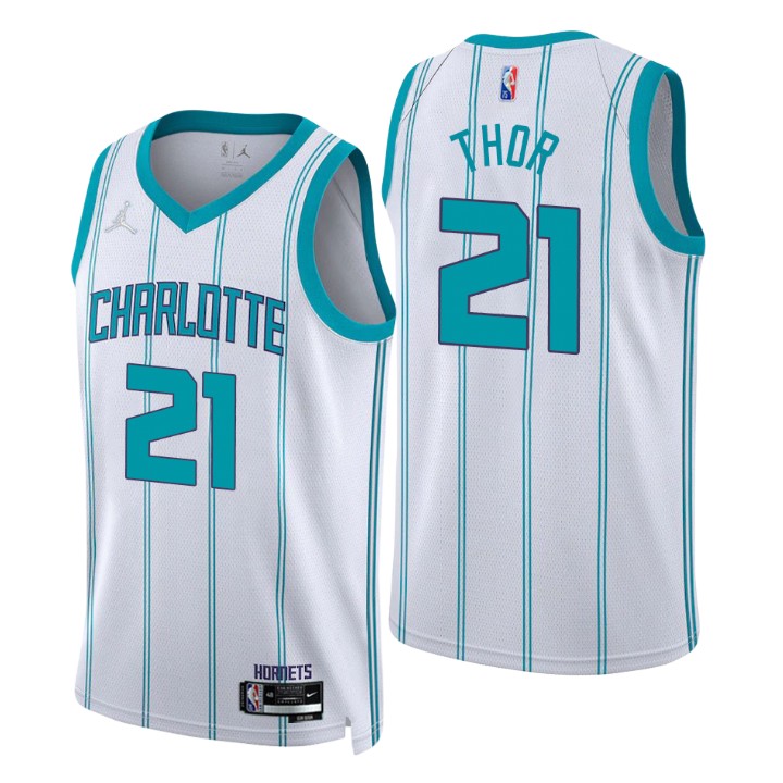 2021-22 Charlotte Hornets Jt Thor Association 75th Anniversary Jersey