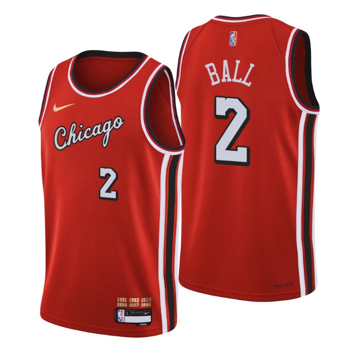 2021-22 Chicago Bulls Lonzo Ball City 75th Anniversary Jersey