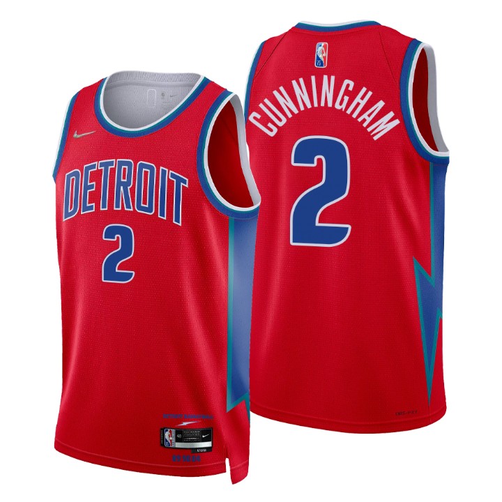 2021-22 Detroit Pistons Cade Cunningham City 75th Anniversary Jersey