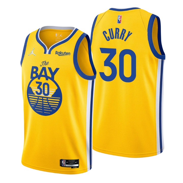 2021-22 Golden State Warriors Stephen Curry Statement 75th Anniversary Jersey