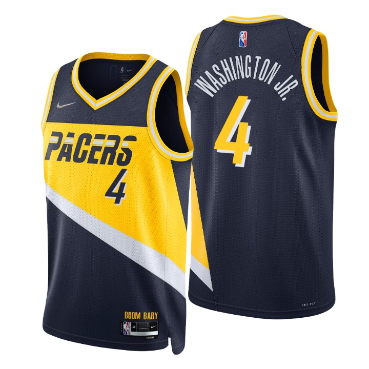 2021-22 Indiana Pacers Duane Washington Jr. City 75th Anniversary Jersey