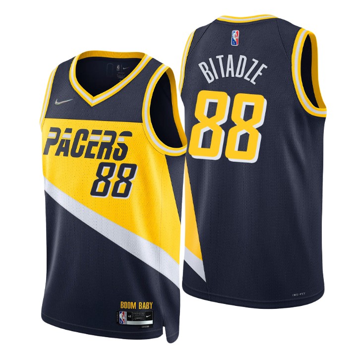 2021-22 Indiana Pacers Goga Bitadze City 75th Anniversary Jersey