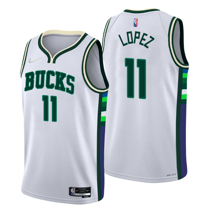 2021-22 Milwaukee Bucks Brook Lopez City 75th Anniversary Jersey