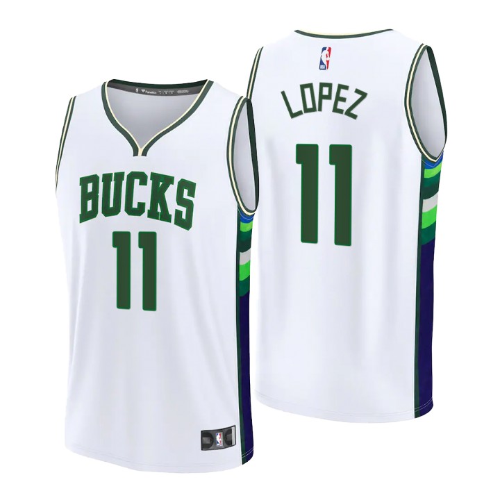 2021-22 Milwaukee Bucks Brook Lopez Jersey City
