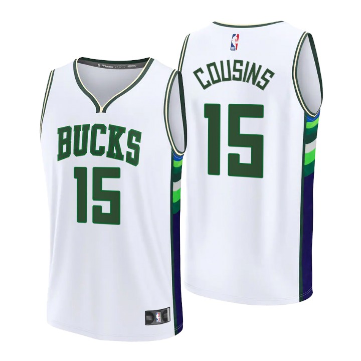 2021-22 Milwaukee Bucks Demarcus Cousins Jersey City