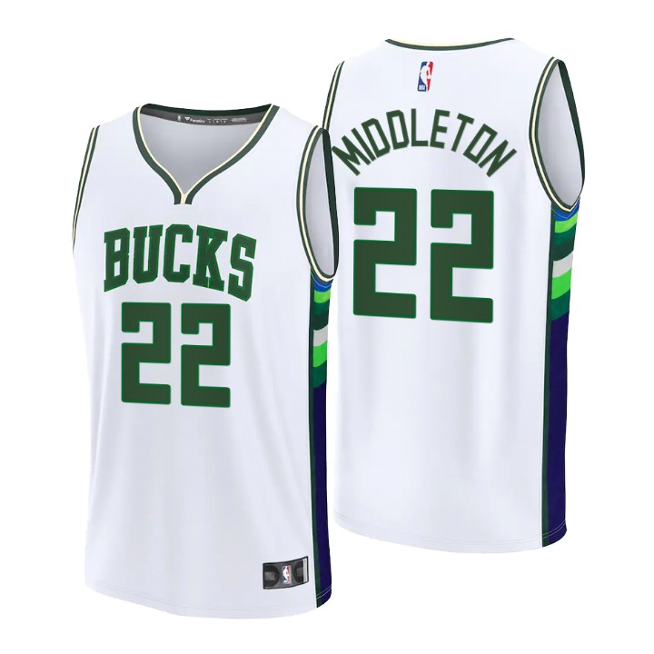 2021-22 Milwaukee Bucks Khris Middleton Jersey City