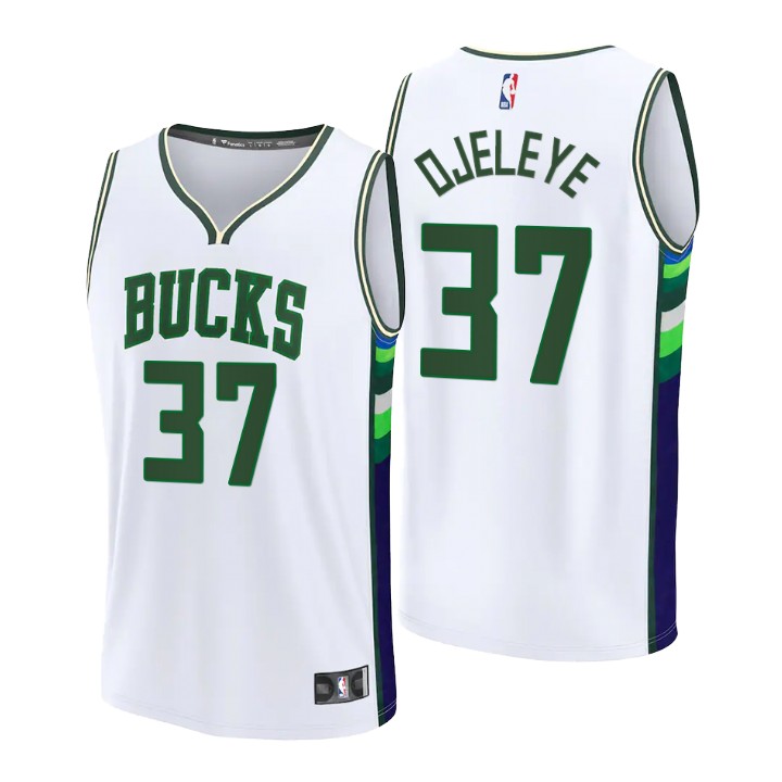 2021-22 Milwaukee Bucks Semi Ojeleye Jersey City