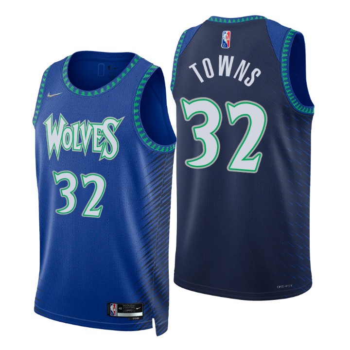 2021-22 Minnesota Timberwolves Karl-anthony Towns City 75th Anniversary Jersey