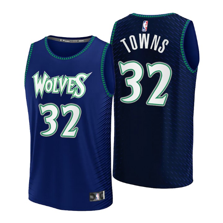 2021-22 Minnesota Timberwolves Karl-anthony Towns Jersey City