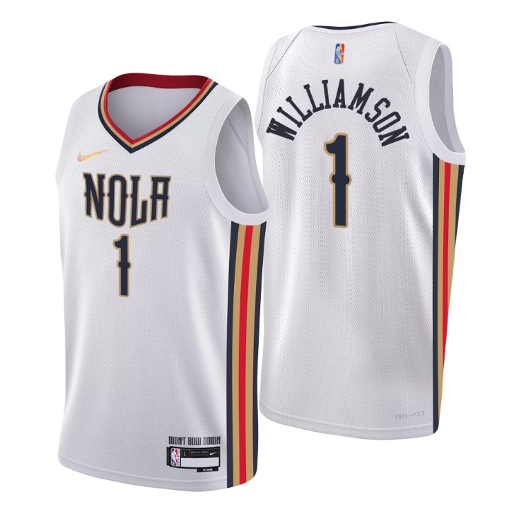 2021-22 New Orleans Pelicans Zion Williamson City 75th Anniversary Jersey