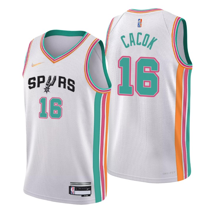 2021-22 San Antonio Spurs Devontae Cacok City 75th Anniversary Jersey