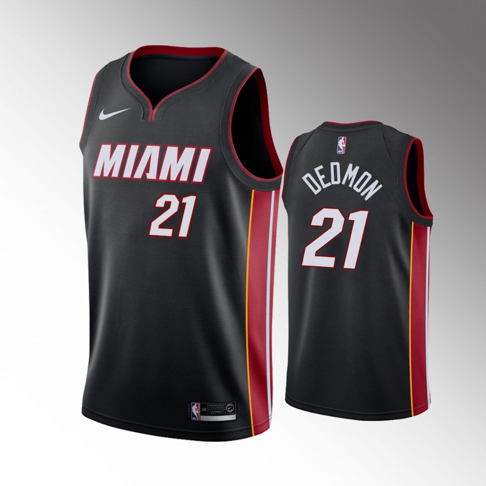 2021 Heat #21 Dewayne Dedmon Icon Edition Black Jersey