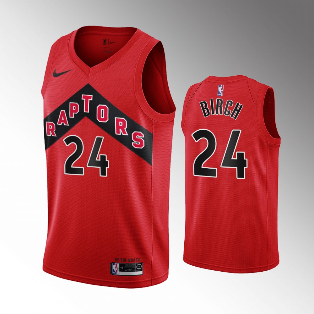 2021 Raptors Khem Birch Icon Edition Red Jersey