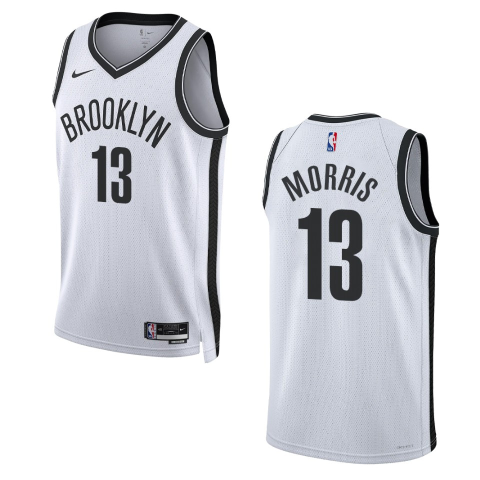 2022-23 Association Edition Brooklyn Nets Markieff Morris White Swingman Jersey