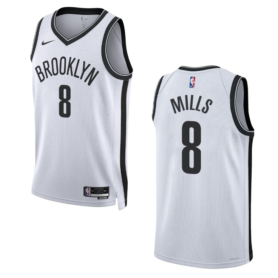 2022-23 Association Edition Brooklyn Nets Patty Mills White Swingman Jersey