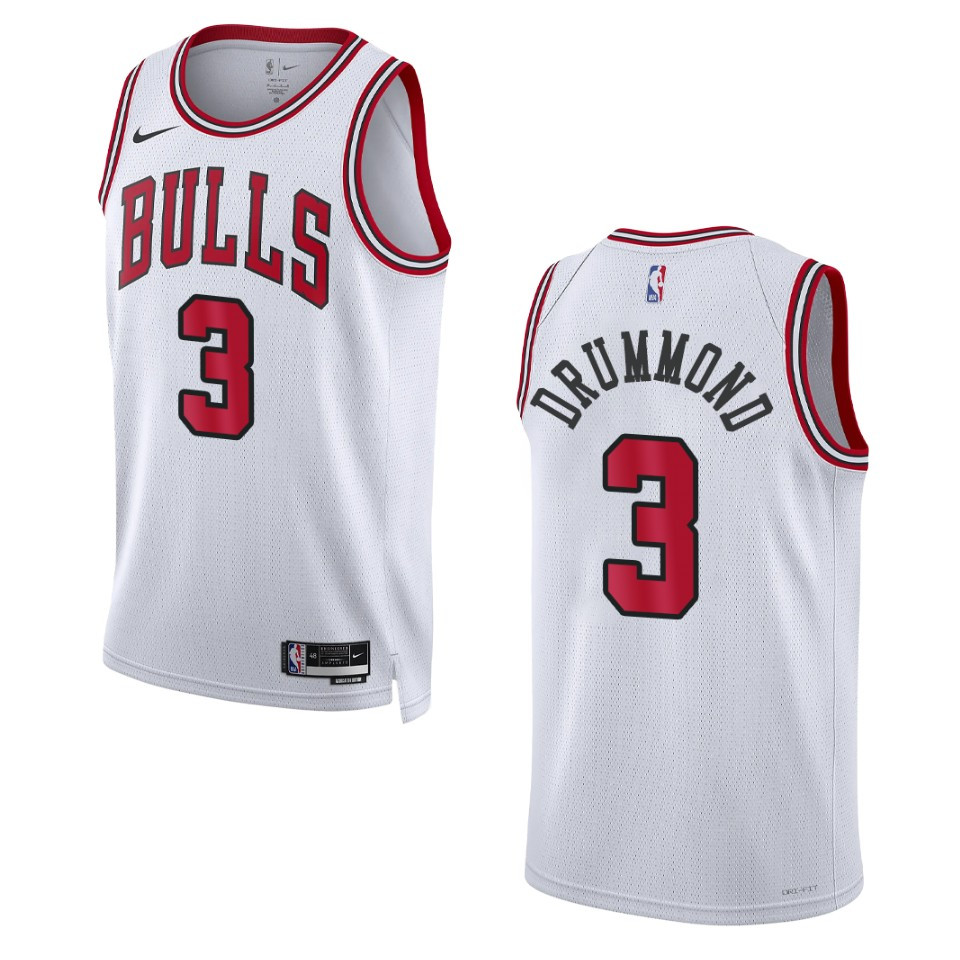 2022-23 Association Edition Chicago Bulls Andre Drummond White Swingman Jersey
