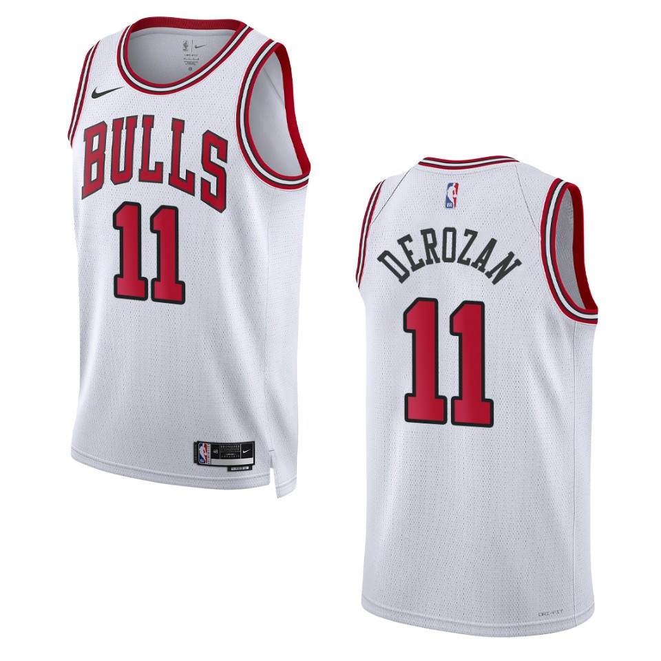 2022-23 Association Edition Chicago Bulls Demar Derozan White Swingman Jersey